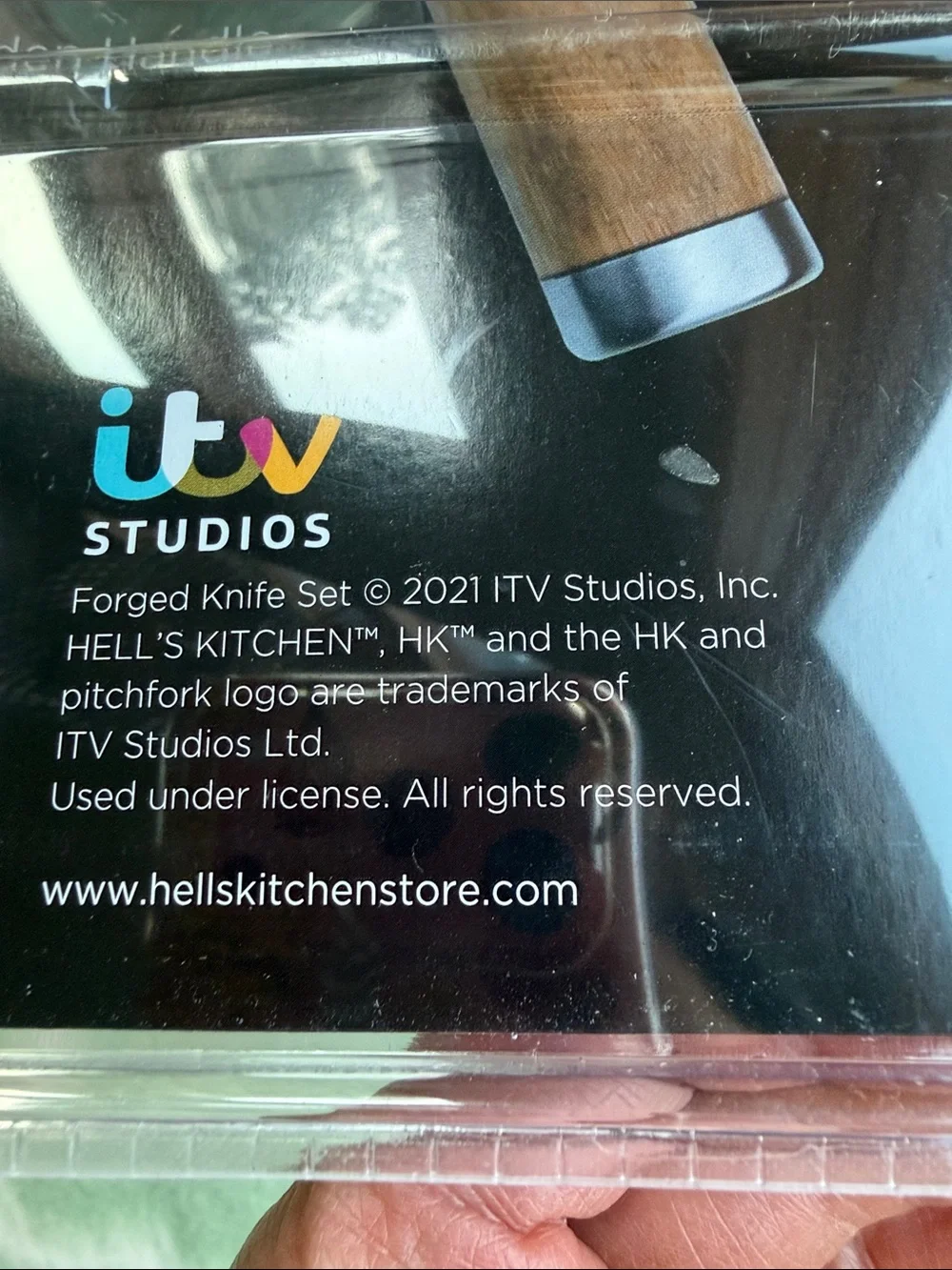 NEW Hell’s Kitchen 3 pc Forged Knife Set with Wood handles